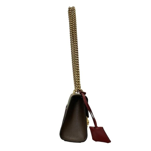 GUCCI Padlock Small/Guccitian Beige Ebony Multi PVC Leather 632-080925 - Picture 4 of 14